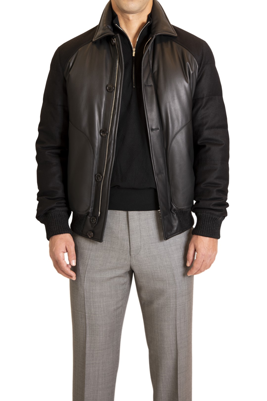 CORTIGIANI LEATHER JACKET